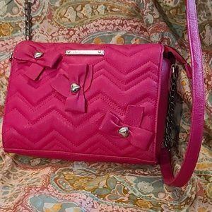 Betsy Johnson Hot Pink Crossbody Bag
